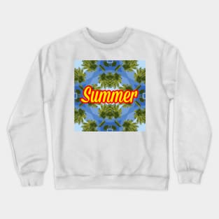 Summer Palm Treee Pattern Crewneck Sweatshirt